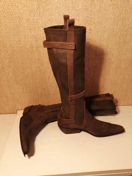 botte plein cuir marron, stephan gontard, T39
