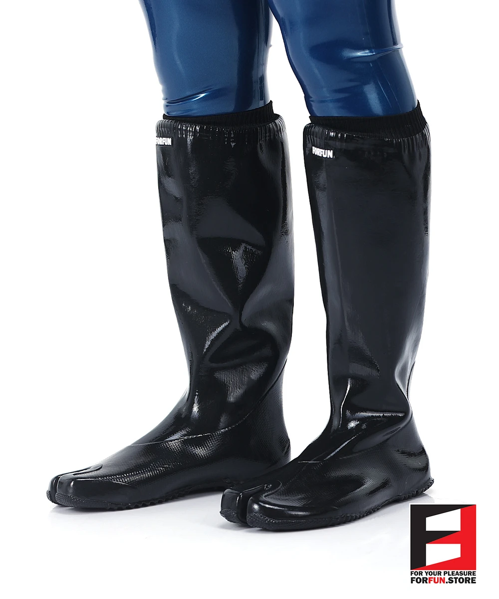 RUBBER TABI BOOTS - Black Sole