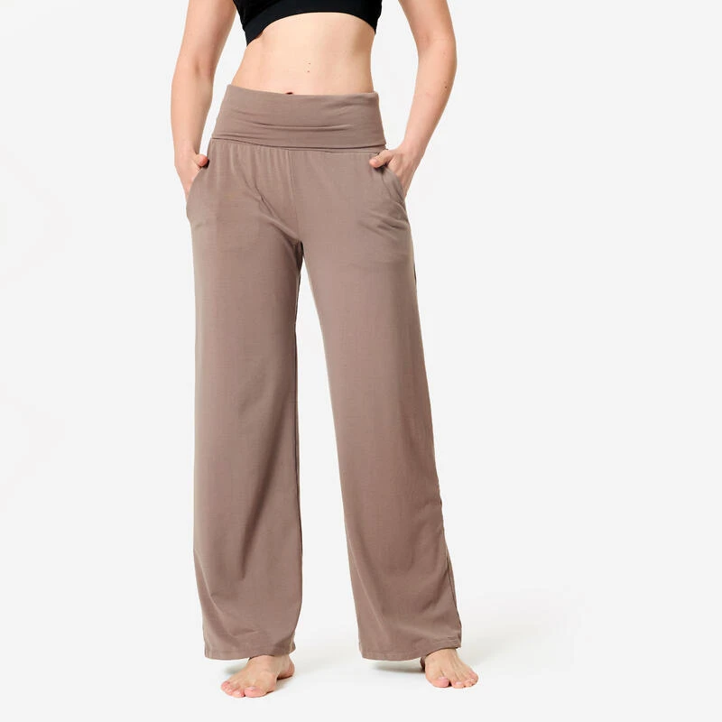 Pantalon yoga doux cocoon marron