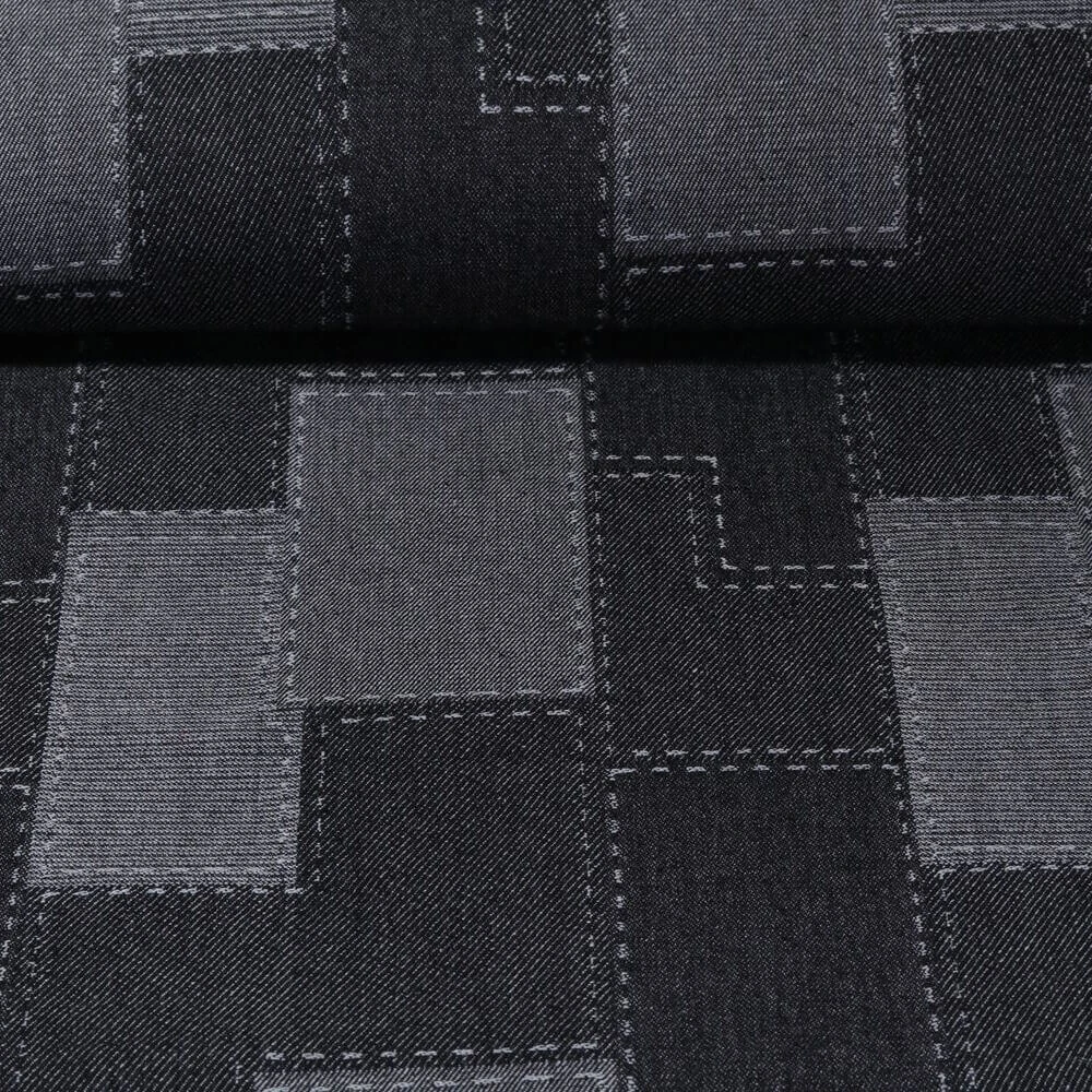Jeans - Jacquard Patchwork Noir