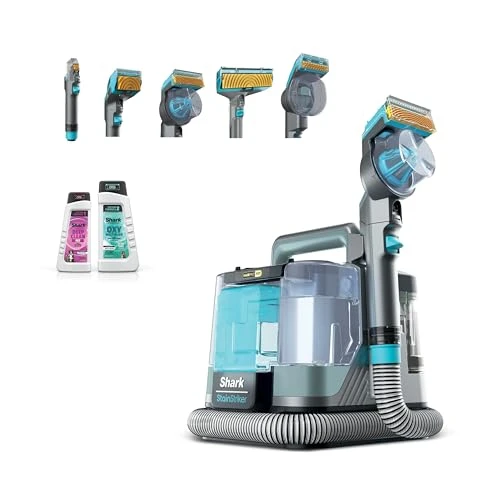 Shark StainStriker HairPro spécial animaux, Shampouineuse canapé, Aspirateur 450W, Extracteur de poils, Élimine taches et odeurs, Léger et portable, 4 accessoires et 2 formules de nettoyage PX250EUCP