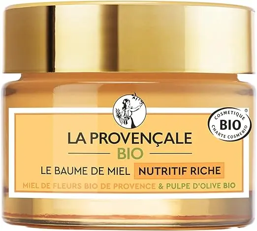La Provençale Bio – Baume de Miel Nutritif Riche – Miel de Fleurs Bio IGP Provence et Pulpe d'Olive Bio – Pour Tous Types de Peau Même les Plus Sensibles - 50 ml