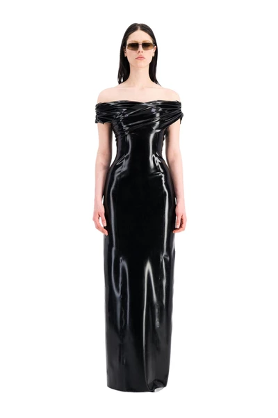 Robe latex noir 