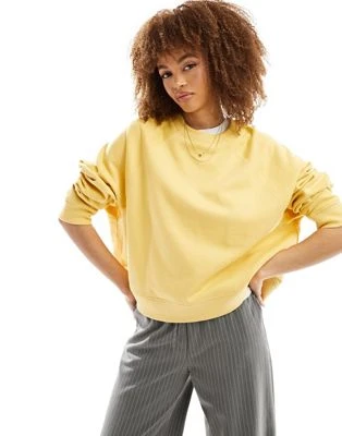 ASOS DESIGN - Sweat oversize à détail raglan - Jaune