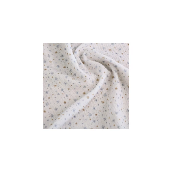 Tissu double gaze de coton Astrée - blanc