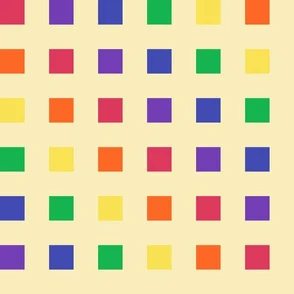 Medium - Rainbow Blocks on the Diagonal Fabric | Spoonflower