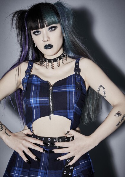 Fright Night Plaid Crop Top