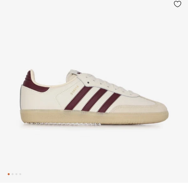 ADIDAS ORIGINALS SAMBA OG SNEAKERS ENFANT - BEIGE/ROUGE - LACETS | Courir.com