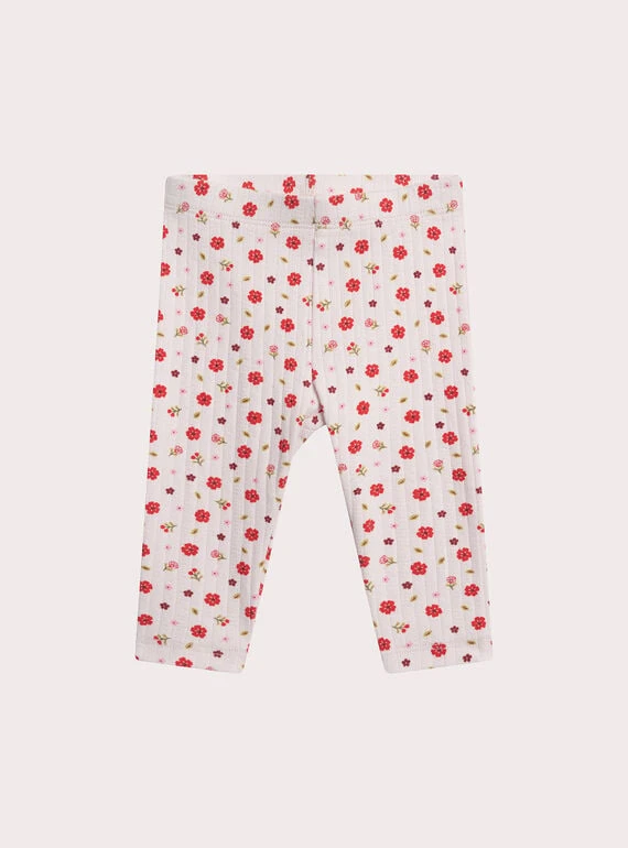 Legging imprimé fleuri pour bébé fille