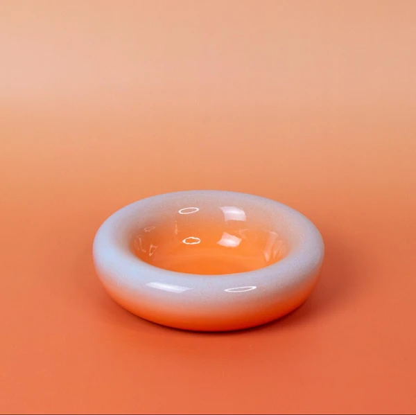 Bol ombré bleu et orange 14cm