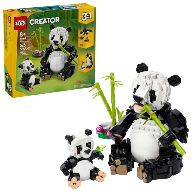 Animaux sauvages : la famille de pandas 31165 | Creator 3-en-1 | Boutique LEGO® officielle FR