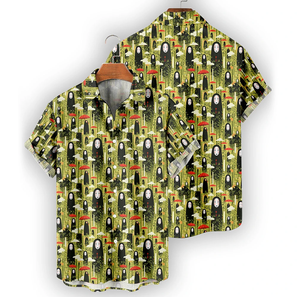 Studio Ghibli Button Up Shirt Trendy 2025 For Sale | Tropi Hawaiian Shirts Store