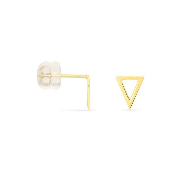 Boucles D'oreilles Puces Anne-berengere Triangle Or Jaune