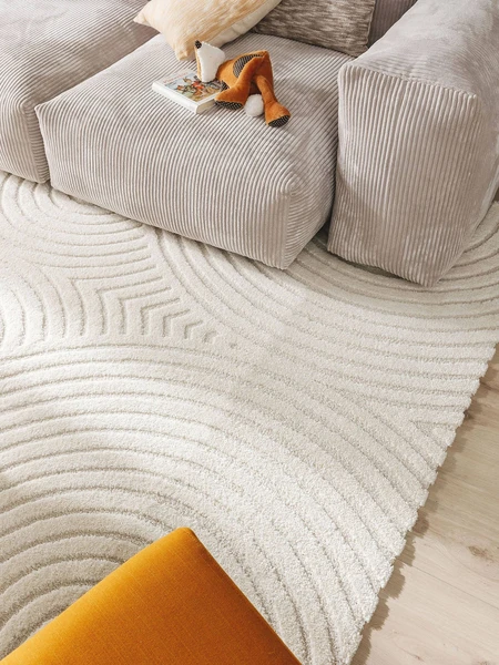 Découvrez Tapis Eve Crème/Beige - 160x230