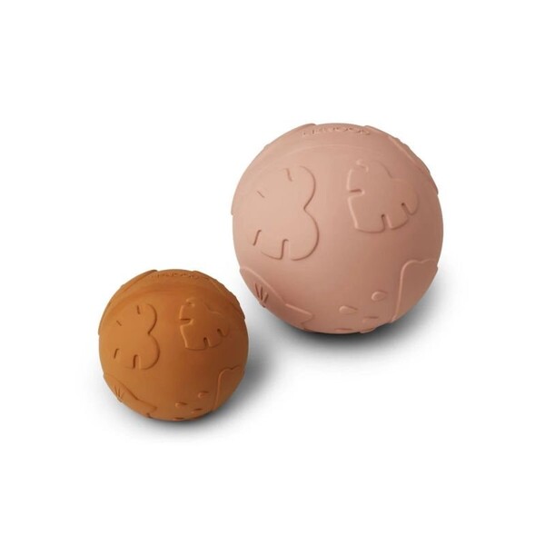 2 balles en caoutchouc | Rose et Moutarde - Liewood