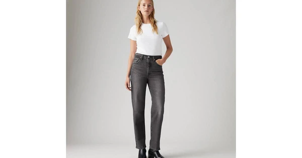 Jean Ribcage Straight Cheville - Noir | Levi's® FR