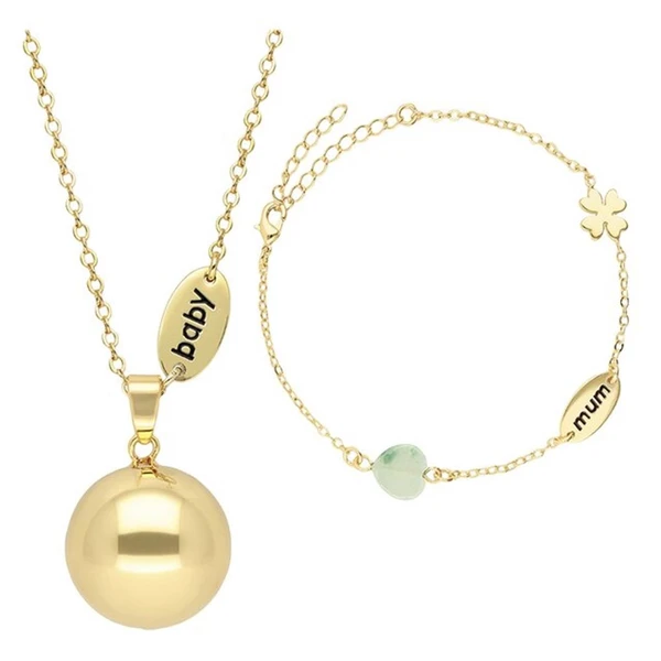 Coffret bola de grossesse et bracelet gold - Bola
