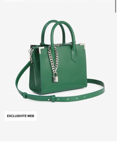 Sac Ming Medium cuir grainé vert