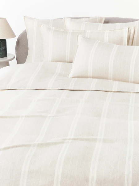 Housse de couette en flanelle rayée Belinda | Westwing