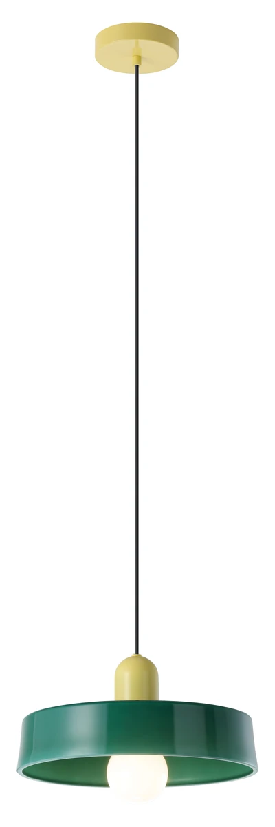 Suspension Presa verre, vert, Diam.32 cm, E27