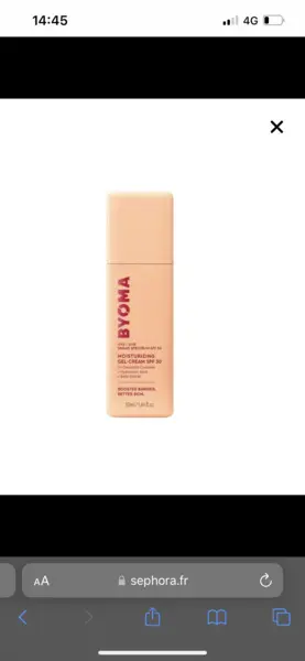 SPF 30 Gel Moisturiser - Gel Hydratant Visage SPF30