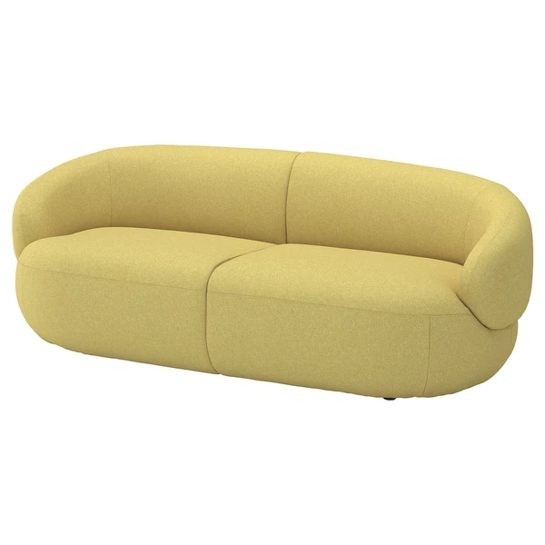 LILLESÄTER Canapé 3 places - Gunnared jaune-vert vif