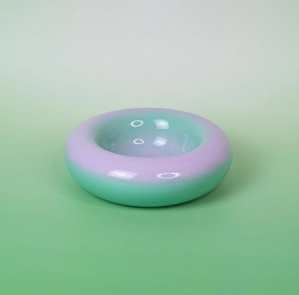 Bol ombré vert et violet 14cm