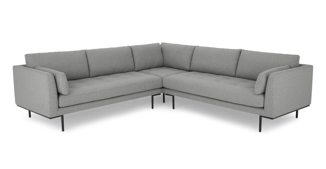 Harlow, canapé d'angle, gris montagne | MADE.com
