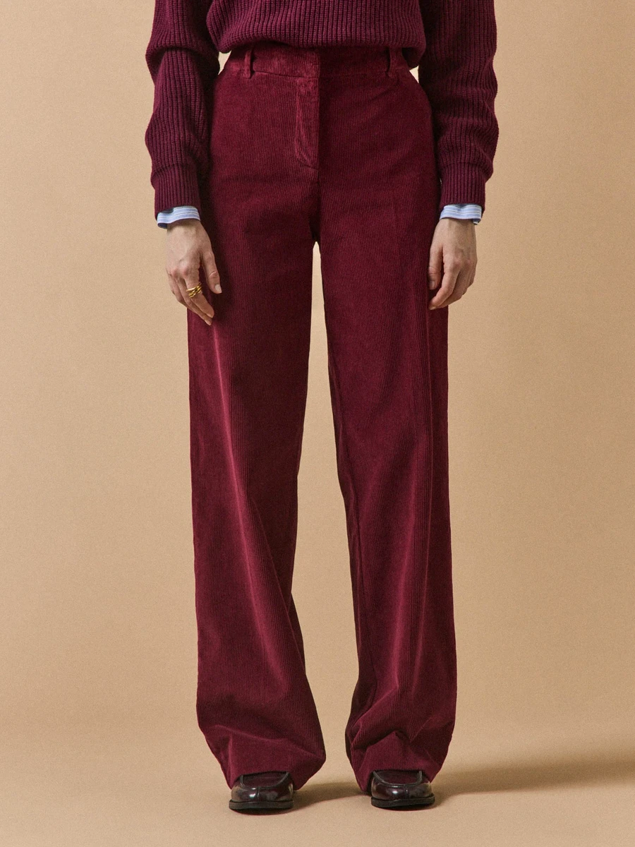 Pantalon large velours femme Juliette