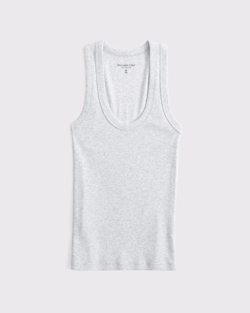Essential Rib Tuckable Scoopneck Tank
