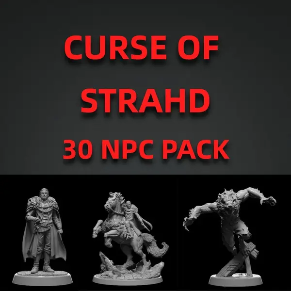 Curse of Strahd Adventure Pack - 30/32 DnD Miniatures | Characters/NPC&#39;s | Strahd Von Zarovich, Ireena Kolyana, Werewolves