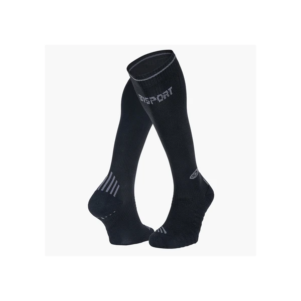 Chaussettes Run compression noir/gris