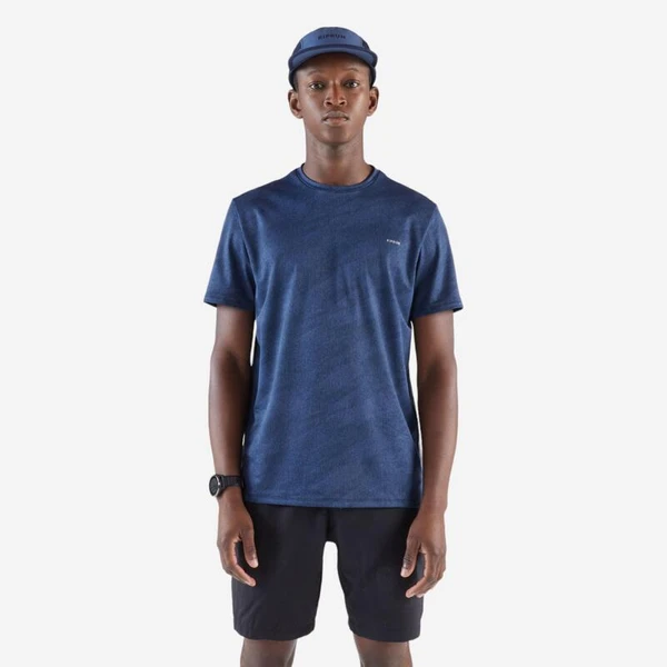 T-shirt running respirant Homme, Kiprun Run 500 bleu noir