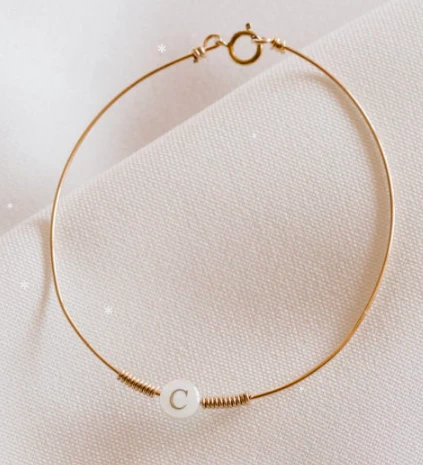 Bracelet jonc personnalisable - Jonc Lettré - Tango Charly