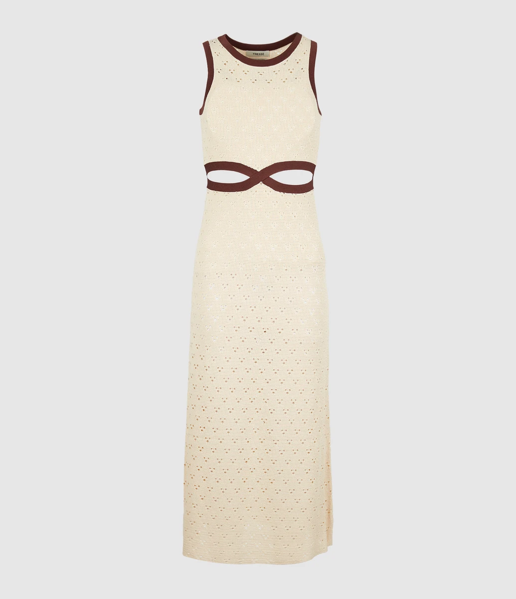 TRESSE - Robe Longue Raldi Ecru