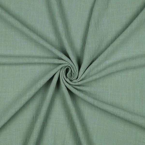 Tissu en coton Aspect lin uni – roseau - Idéal pour Tuniques