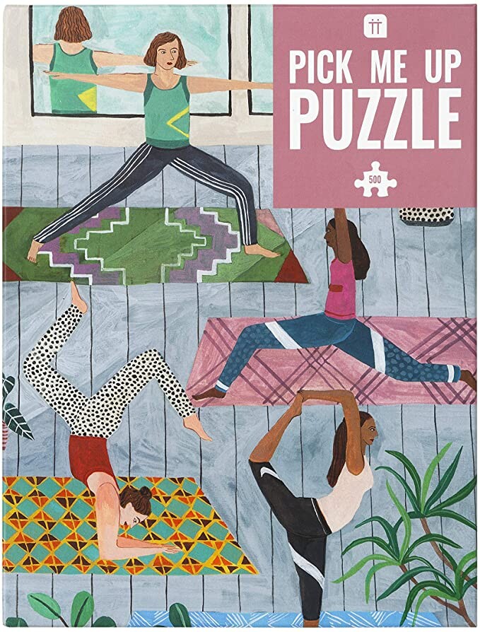 Talking Tables Affiche colorés en Pastel Illustré d'anniversaire, Cadeau de Noël, étirement, Exercice, Bien-être, Puzzle de Yoga 500 pièces: Amazon.fr: Jeux et Jouets