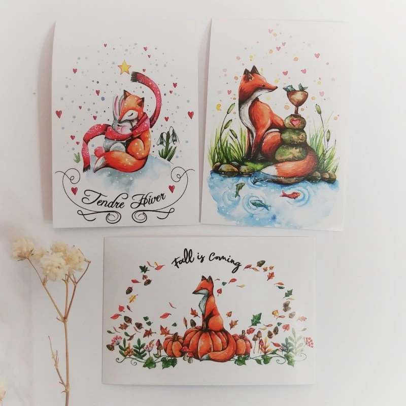 Stickers - Lot de 3 stickers Renard
