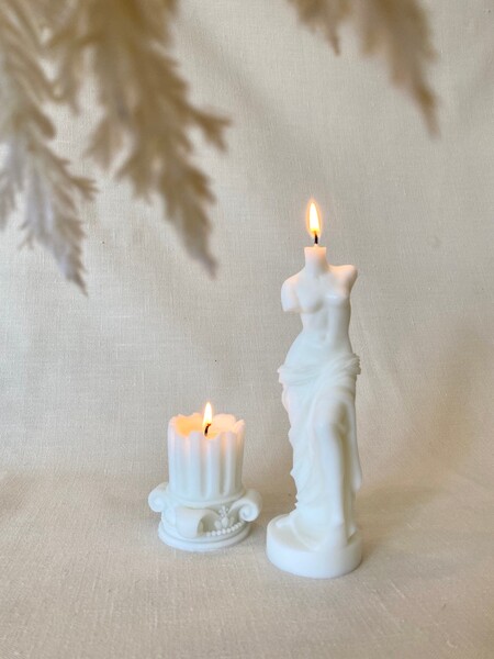 Venus Candle, LARGE Goddess Candle, Body Candle, Venus de Milo Statue Candle