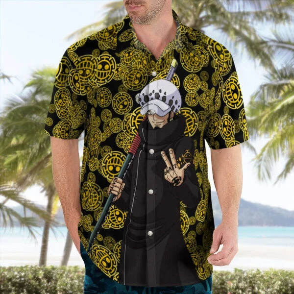 Law Heart Pirates Logo Hawaiian Shirt New 2024 | Tropi Hawaiian Shirts Store