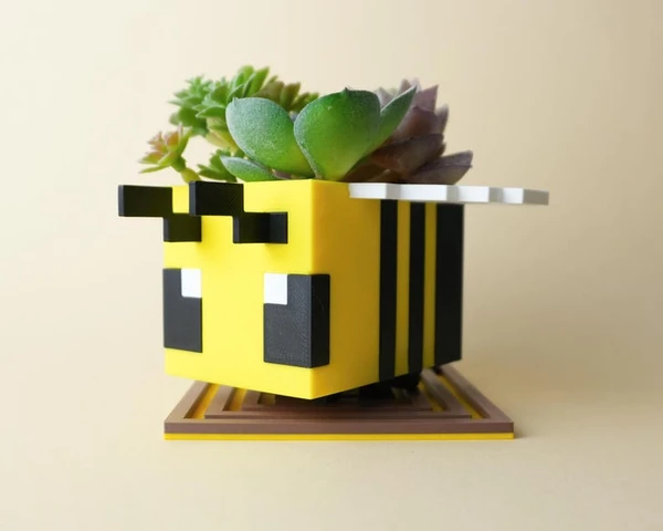 UN POT DE FLEUR ABEILLE