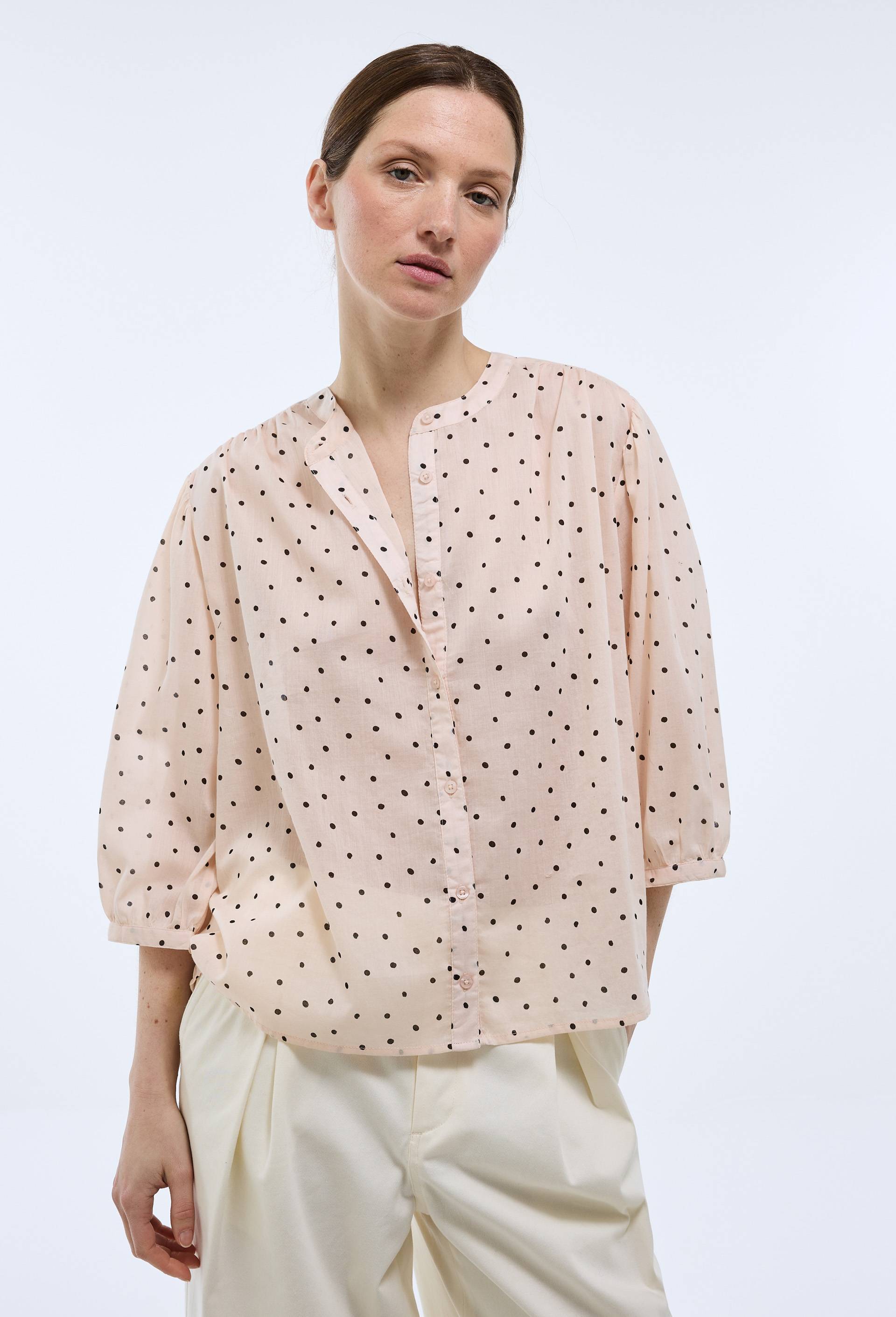 Chemise manches trois quarts imprimée en coton BIO GOTS Votre