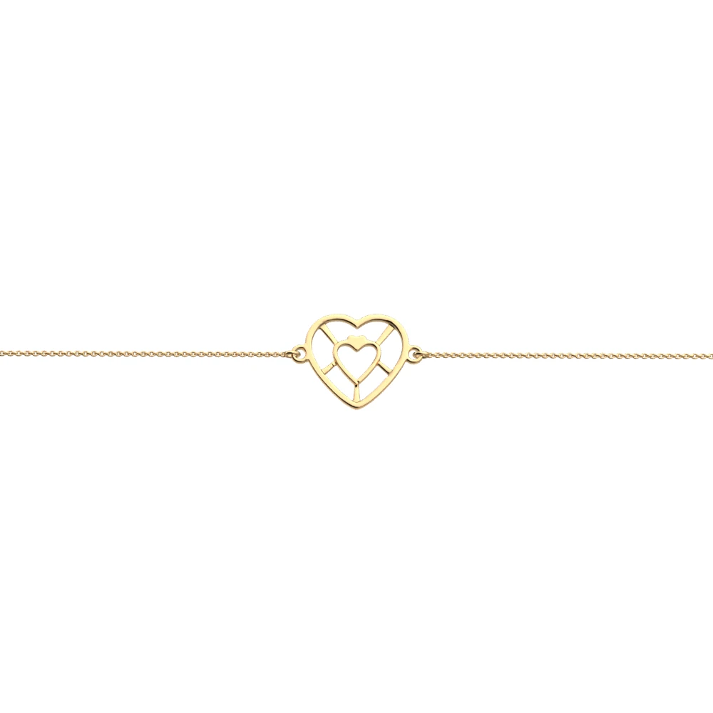 Bracelet chaîne Cœur