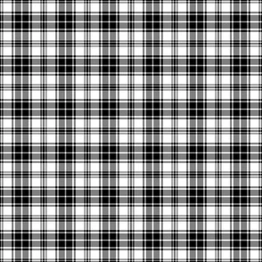 (S) Punk Rock Emo Black And White Tartan Fabric | Spoonflower