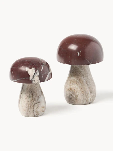 Objets décoratifs en marbre Sadie, 2 pièces