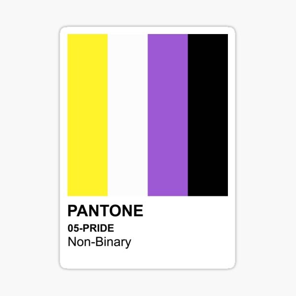 Pantone Pride Non-Binary | Sticker