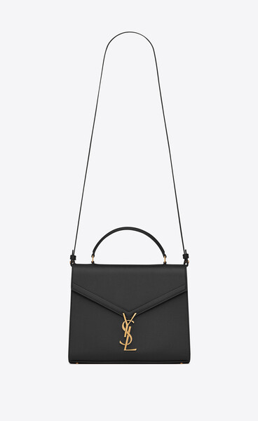 cassandra medium top handle en cuir embossé grain de poudre