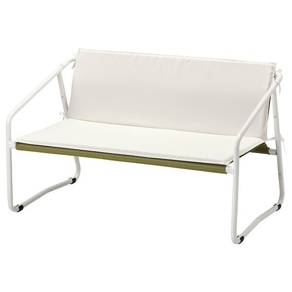 INGMARSÖ Canapé de jardin 2 places, int/ext, blanc vert/beige, 118x69x69 cm - IKEA - IKEA