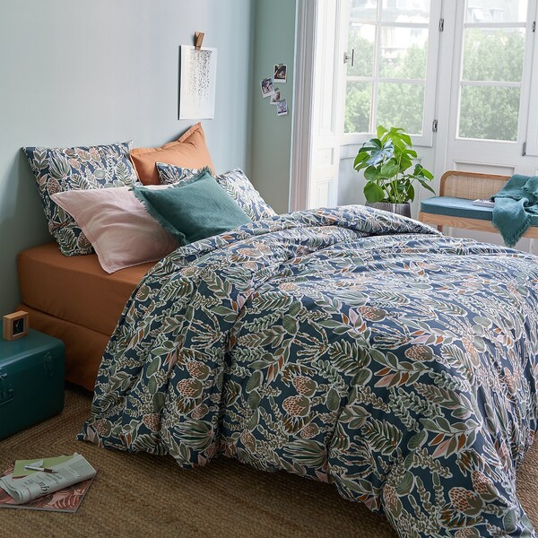 Housse de couette percale de coton, Aquajungle