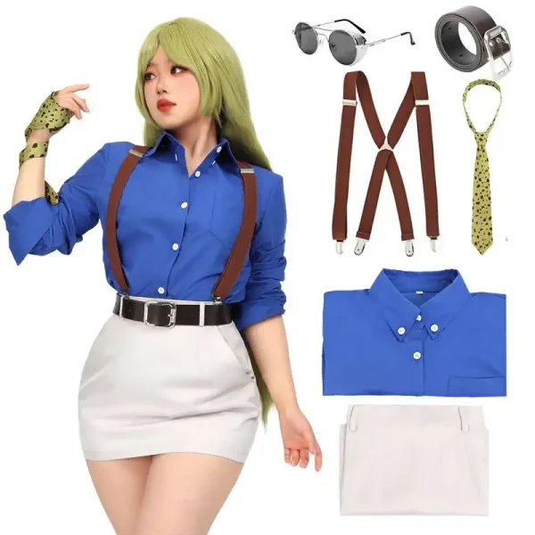 WENAM-Costume Cosplay Nanami Kento pour Femme, Chemise, Jupe Slim Fit, Lunettes à Bretelles, Costume JJK - AliExpress 200000532